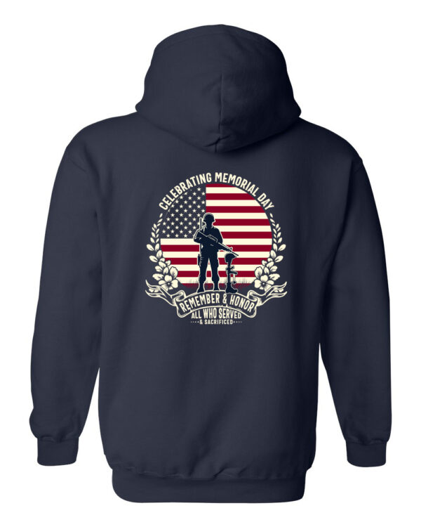 CELEBRATE MEMORIAL DAY ADULT HOODIE - Image 2