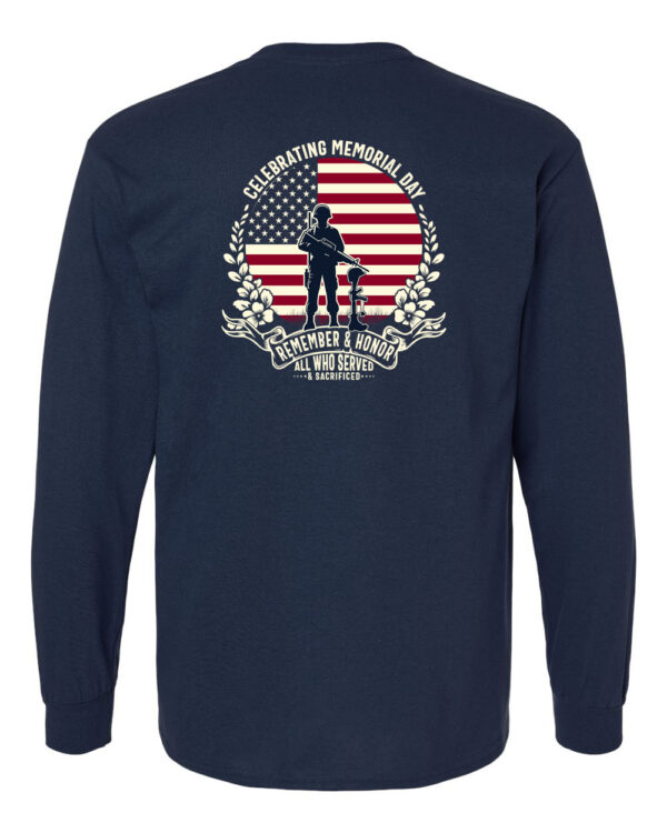 CELEBRATE MEMORIAL DAY ADULT LONG SLEEVE TSHIRT - Image 2