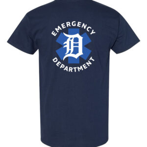 Emergency Department Shirt Old English D Star of Life design black and navy